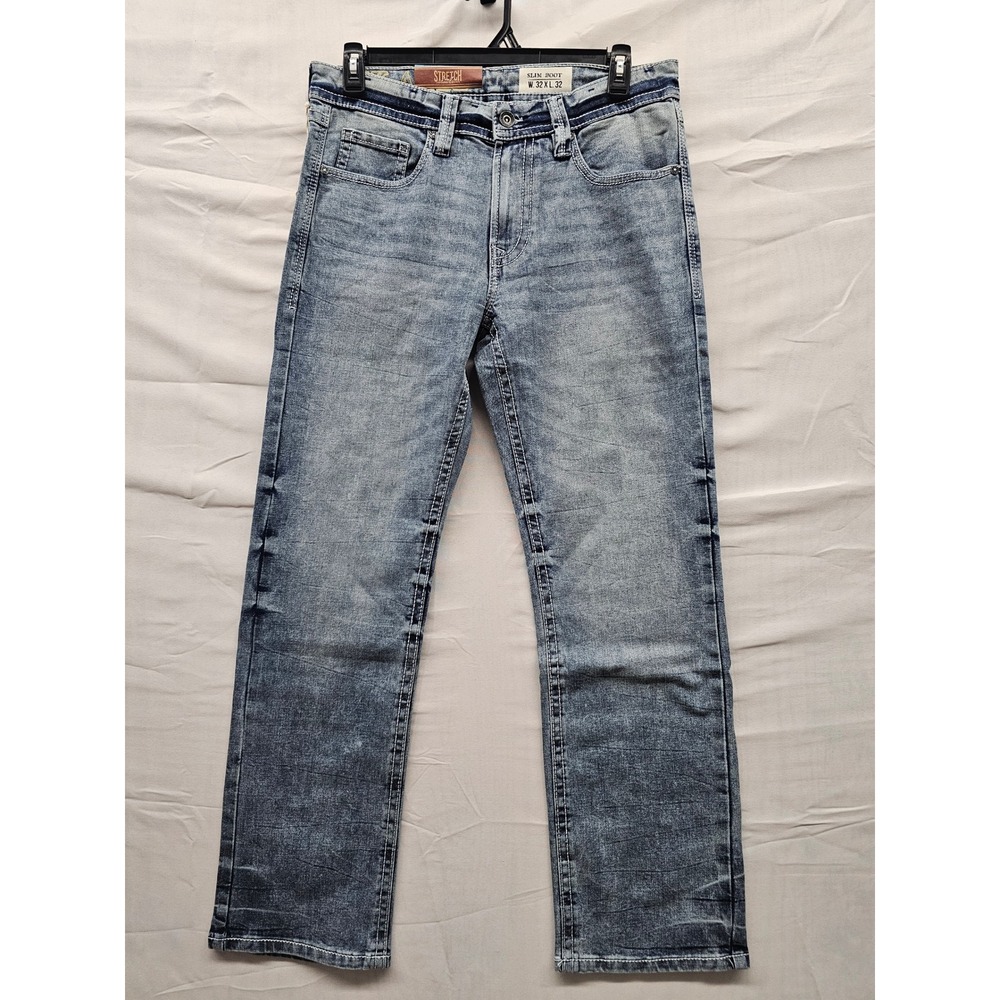 T.K. Axel Mens Slim Boot Stretch Jeans Cave Light Wash 32x32 AXMB0084